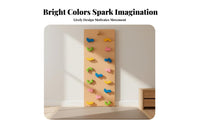 Kids Climbing Wall Early Education Indoor Sensory Climbing Panel and Stable Childrens Wall Mounted Gym for Children, Kindergarten, Home, Playroom