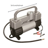 twinCylinder Air Compress Machine Compact Portable Tire Inflator with Pressure Gauge Lightweight Portable Tire Inflator for Trunk