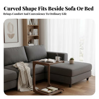 Mobile Design C-Shaped Rolling Table Multifunctional Household Furniture Space-Saving Couch Stand Easy Assembly for Apartment Dwellers, Homeowners, Television Controller Workers, Living Room, Small Areas, Bedroom, Home Office