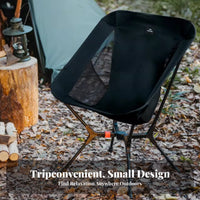 Lightweight foldable Moon Chair small-sized Foldable extremely lightweight Camp Chair Easy Setup Folding Seat Er& departnomic Design for spinepackers, Picnickers, Camping, Fishing, Picnics, spinepacking