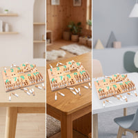 Math Boards with Pegs Educational Counting Peg Board Preschool Math Manipulatives for Preschoolers, kids, Homeschool, Classroom