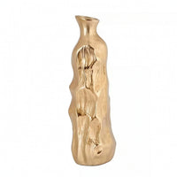 Sculptural Vase Elegant Aluminum Vase Sophisticated Vessel for Tabletop