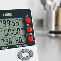 Two-Way Channel Timer Count up and down Multi-Channel Timer Loud Alarm for Gym