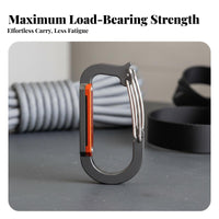 Aluminum Alloy Harness Tool Carabiner Heavy Duty Carabiner Hook Clip Multi-Purpose Safety Harness Equipment Holder Wire Gate Design for High-Altitude Workers, Rescue Personnel, Outdoor Enthusiasts