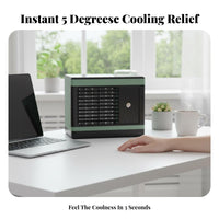 Portable Air Conditioner Fan Quiet Desktop Misting Fan Three-Fan Speeds Desktop Air Chiller for Office Workers, Students, Dorm Room, Bedroom