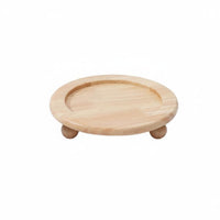 Wooden Pet Bowl Stand Rounded Top Feeding Table Polished Surface