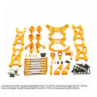 1/10 RC Car Front Shock Absorbing Linkage Arm Metal Shock Absorbing Linkage Arm Upgrade Steering Cups for WLtoys 104001 104002