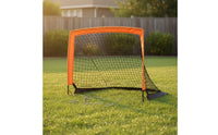 2 Pieces Easy Assembly 4x3 Ft Soccer Goal Lightweight Portable Soccer Goal Sturdy Construction Includes Carry Bag for Young Players, Beginners, Outdoor, Park