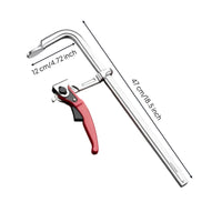 2 Pieces Industrial Grade Ratchet F Clamp Thickened Design Woodworking Clamp Heavy Duty for Woodworkers, Metalworkers, Workshop