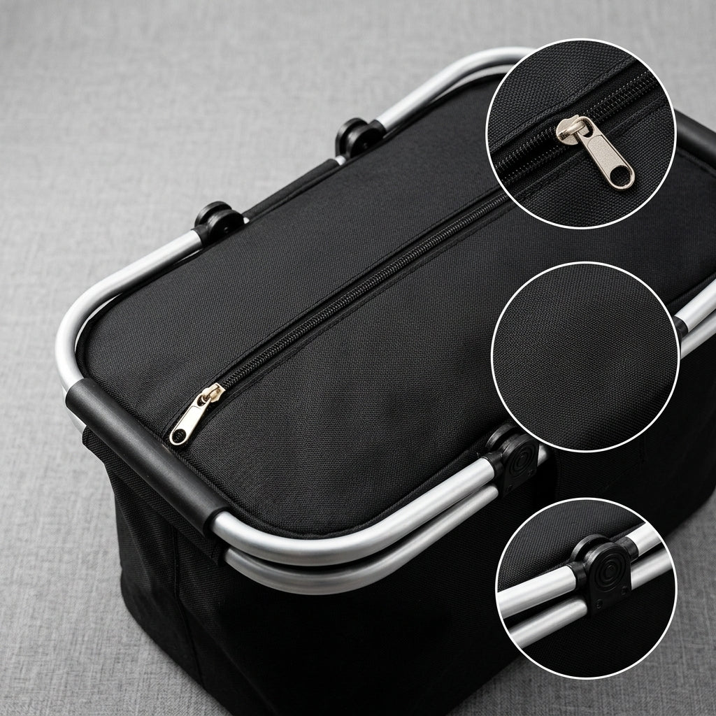 Foldable Portable Car Outdoor Cooler Bag Thickened Large Capacity Insulated Box with Universal Wheels