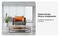 Modern Aesthetic Office Sofa and Table Set Minimalist Design Reception Seating Padded Armrests Commercial Furnishing Long-Lasting Comfort for Interior Decorators, Business Professionals, Visitors, Waiting Room