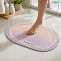 Absorbent Non-Slip Diatomaceous Earth Bath Mat for Bathroom Entrance and Foot Traffic