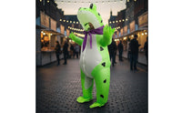 Inflatable Frog Costume Easy to Wear Amusing Amphibian Inflatable Outfit Waterproof Novelty Clothing for Adults, Halloween