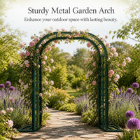 Garden Arch Trellis for Climbing Plants, Heavy Duty Metal Pergola for Outdoor Yard & Patio