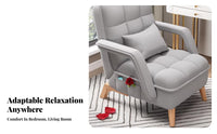 Foldable Design Adjustable Folding Lounger Multi-Position Adjustable Floor Lounger with Armrests ErOn the proceednomic Support Recliner Chair for Adults, Students, video game enthusiasts, Bedroom, Living Room, Balcony, resting