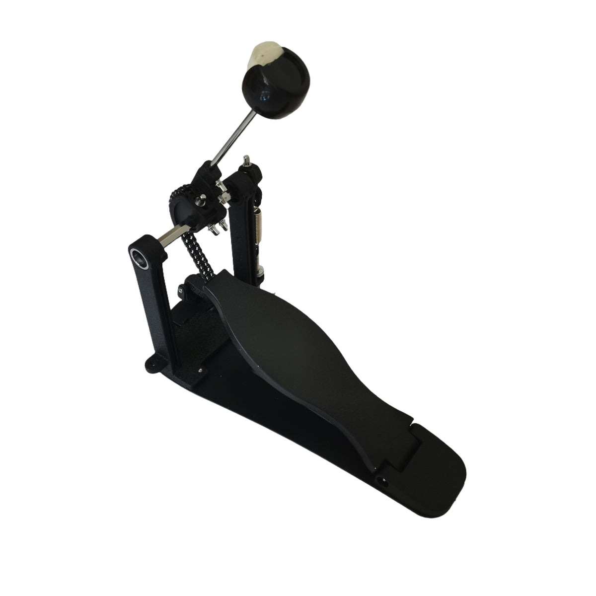 Floor-Mounted Kick Drum Pedal with Adjustable Beater Compact Bass Drum Pedal with Chain Drive Heavy-Duty Sturdy for Drummers, Beginners, Practice Rooms, Rehearsal Areas