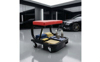 Repair Specialist Stool with Tool Tray Rolling Stool with Storage Wear-Resistant Garage Seat for Car Cleaners