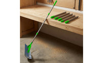 Stainless Steel Garden Unwanted Growth Rake Curved Frame Lawn Dethatcher Closely Spaced Tines Soil Loosening Rake Long Handle
