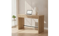 Computer Desk Minimalist Desk with Drawer Wood-Grain Study Table for Remote Workers, Students, Home Office, Bedroom