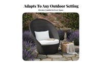 Foldable Design Folding Woven Recliner Weather-Resistant Chaise Lounge Adjustable Backrest Sunlounger High Load Capacity for Sunbathers, property owners, Hotel Managers, Balcony, Swimming Pool, Garden, waterside