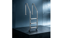 Stainless Steel Pool Ladder Rust Resistant Three-Step Pool Ladder Non-Slip for in-Ground Pools, Villas