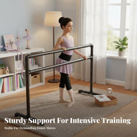 Portable Dance Bar Professional Grade Freestanding Dance Barre Sturdy Construction Home Dance Practice Bar for Dancers, Beginners, Gym