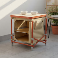 Foldable Camping Storage Table Multifunctional Camping Storage Cabinet Quick Setup Portable Culinary Setup for Barbecues