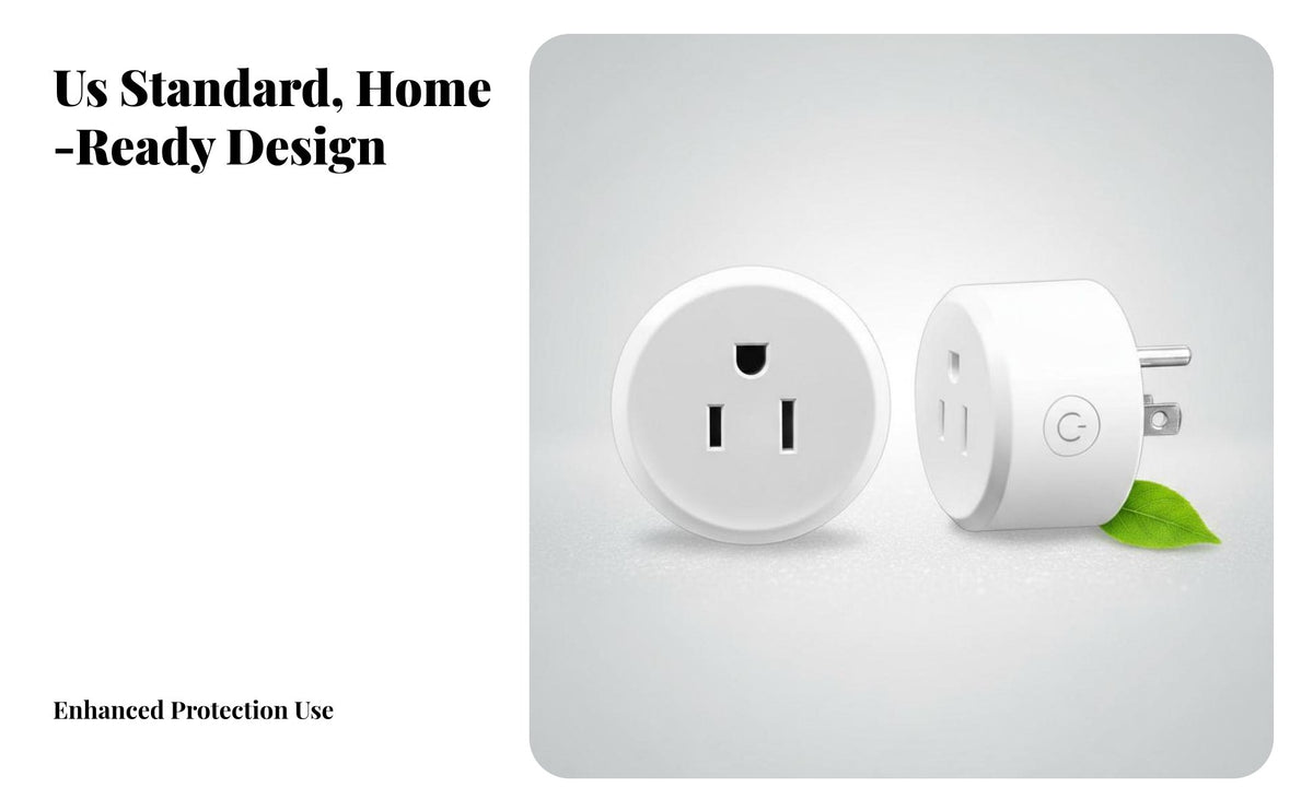 US Intelligent Outlet No Hub Required Matter Intelligent Outlet Timer & Schedules Remote Control Outlet for Homeowners, Families, Bedroom, Kitchen