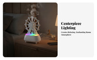 Rotating Desktop Wheel Humidifier Mist Output Room Accessory for Bedroom