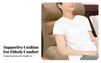 Ergonomic Design Bed Backrest Pillow with Arms High-Resilience Filling Sit up Pillow for Bed Breathable Material for Adults, Lounging
