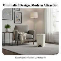 Foot Pedal Trash Can Large Capacity Lidded Foot Pedal Bin Modern Design Lidded Step Bin for Kitchen, Restroom, Living Room