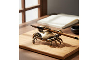 Vintage Look Bronze Crab Figurine Multi-Functional Collectible Creature Ornament Elegant Design Tea Pet Realistic Shape for Calligraphers