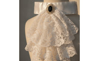 Lace Ruffle Cuffs Set Flower-Patterned Lace with Sleeve Cuffs Retro Accessory for Bridal Photoshoots