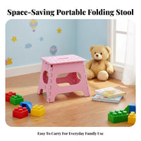 Foldable Design foldable Stool with grip Space-Saving Lightweight Packable Stool Easy to Carry Portable Furniture Stable frame for Children, Travelers, Outdoor, Camping, Indoor Use, Travel