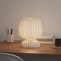 Foldable Paper Lamp Pleated Paper Lampshade Indoor Lighting for Bedroom, Living Room
