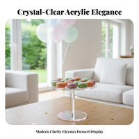Clear Acrylic Cake Stand Elegant Presentation Acrylic Cake Stand Set Transparent Dessert Display Stands Long-Lasting