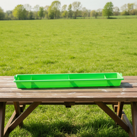 Rectangular Poultry and Livestock Feeding Trough for Chickens, Ducks, Geese, Dogs, Pigeons, Rabbits - Feed and Water Dispenser