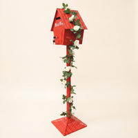 House-Shaped Mailbox with Stand Decorative Mail Box Outdoor for Weddings