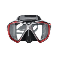 Diving Facepiece with Hardened Glass Leak-Watertight Two-Lens Underwater Eyewear Anti-Fog Goggles for Snorkelers, Swimmers, Snorkeling, Sea