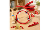 6 Pieces Musical Instrument Set Wood Rhythm Band Set Wooden Instrument Toy for Children, Teachers