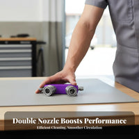 Stainless Steel Double Nozzle Pressure Washer Tip 2-in-1 Water Nozzle for Car Washing