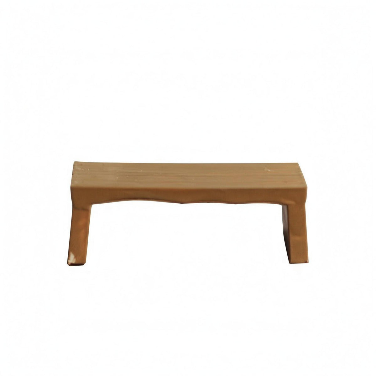 1:64 Scale Mini Park Bench Brown Finish Scene Bench Straight Legs Model Scenery Prop Compact
