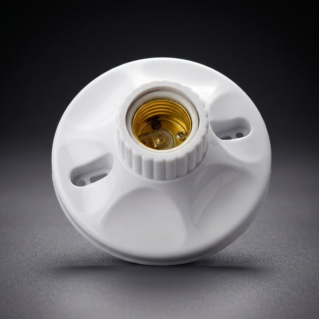 Ceiling Light with E27 Lamp Holder and Ceiling Rose, Flame Retardant Bulb Holder with Thickened Casing for Garage Lighting, DIY Ceiling Pendant