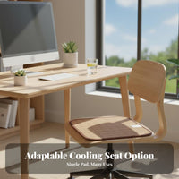Bamboo Seat Cushion Breathable Summer Cooling Chair Mat Double-Sided Carbonized Bamboo Chair Cushion for Commuters, Students, Car, Hot Weather, Home