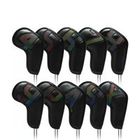 10 Pieces Iron Headcover Set Scratch Protection Numbered Iron Cover Set Easy Identification for Golfers