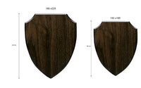 Blank Wooden Shield Plaque with Replaceable Insert, Acrylic Wood Base, Award Certificate Frame