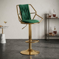 Adjustable Bar Stool with Backrest Swivel Bar Stool Ergonomic Furniture Cushioned for Kitchen Island