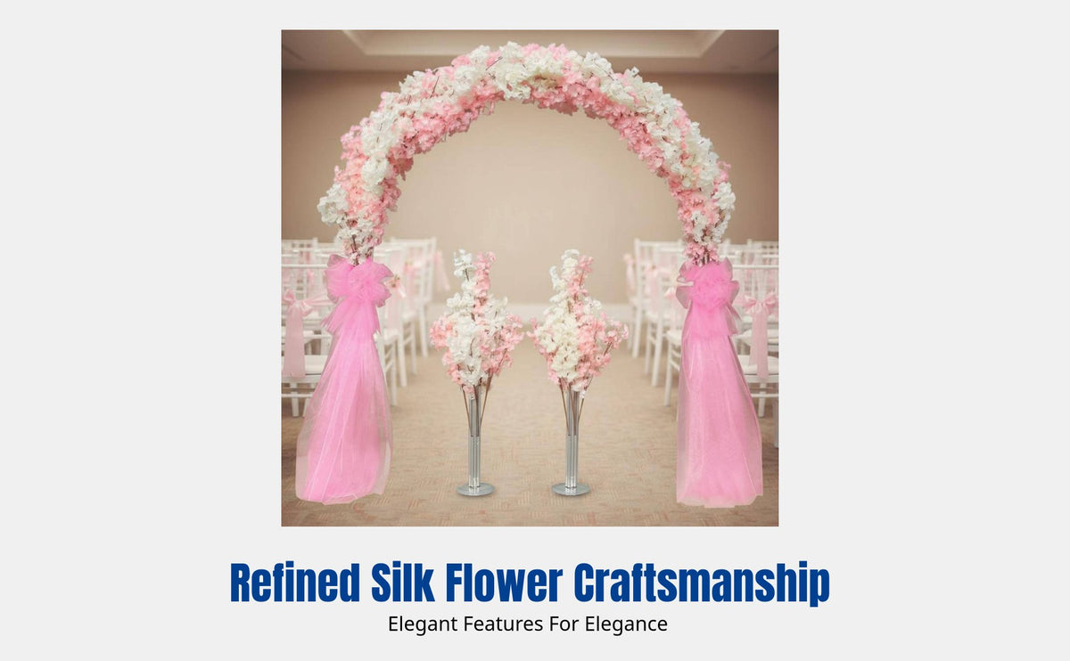 Floral Wedding Arch, Silk Flower Gate, Decorative Frame for Event, Shop Opening, Party Arrangement