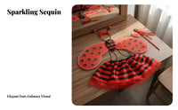 Ladybug Costume Set Easy to Wear Ladybug Dress-up Appendages Bright Colorful Designs Appendages for Children, Girls, School Plays, Birthday Parties