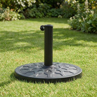 Resin Umbrella Base Low-Height Umbrella Base with Tightening Knob Hand Knob Tightening Screw Round Hardware Stable for Garden